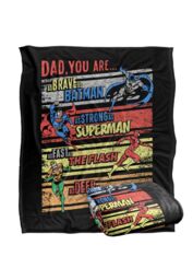 Warner Brothers Jla Aquaman, Batman, Flash, Superman Officially Licensed Silky Touch Super Soft Throw Blanket 152 x 127 cm in White - thumbnail 2