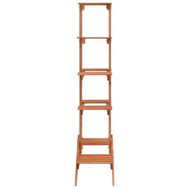 Berkfield Home Plant Stand 83x25x132 cm Solid Firwood in Tan - Size: 83 x 25 x 132 cm - image 1
