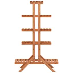 Berkfield Home Plant Stand 83x25x132 cm Solid Firwood in Tan - Size: 83 x 25 x 132 cm - thumbnail 3