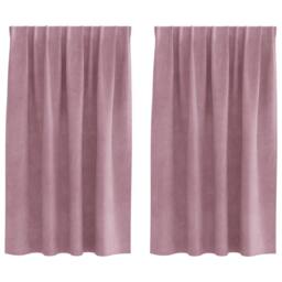 Berkfield Home Blackout Curtains with Top Tape 2 pcs Dark Pink Velvet - thumbnail 2