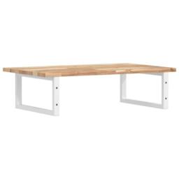 Berkfield Home Basin Shelf Wall Mounted Steel & Solid Wood Acacia in Brown - thumbnail 6