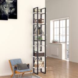 Berkfield Home 6-Tier Book Cabinet White 40x30x210 cm Engineered Wood - Size: 40 x 30 x 210 cm - thumbnail 2