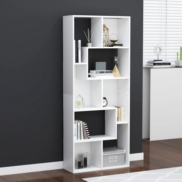 Berkfield Home Book Cabinet White 67x24x161 cm Engineered Wood - Size: 67 x 24 x 161 cm - image 1