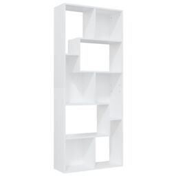 Berkfield Home Book Cabinet White 67x24x161 cm Engineered Wood - Size: 67 x 24 x 161 cm - thumbnail 2