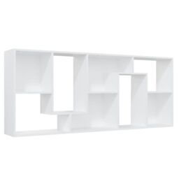 Berkfield Home Book Cabinet White 67x24x161 cm Engineered Wood - Size: 67 x 24 x 161 cm - thumbnail 5