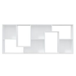 Berkfield Home Book Cabinet White 67x24x161 cm Engineered Wood - Size: 67 x 24 x 161 cm - thumbnail 6