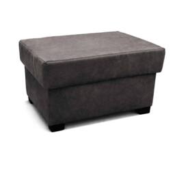 Furnishings For Less UK Oakland Charcoal Leather Look Storage Footstool - thumbnail 1