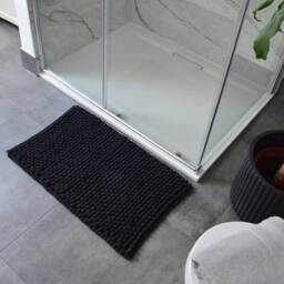 Allure Bath Fashions Luxury Non Slip Chunky Bobble Bath Mat in Black - thumbnail 2
