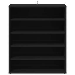 Berkfield Home Shoe Cabinet Black 60x35x70 cm Engineered Wood - Size: 60 x 35 x 70 cm - thumbnail 5