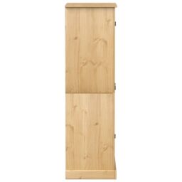 Berkfield Home Wardrobe Corona 76x50x170 cm Solid Wood Pine in Brown - Size: 76 x 50 x 170 cm - thumbnail 5