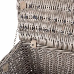 Red Hamper Wicker 51cm Antique Wash Picnic Basket in Grey - thumbnail 4