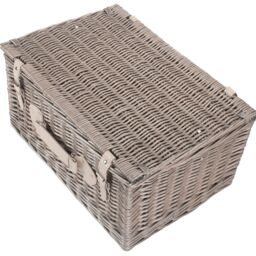 Red Hamper Wicker 51cm Antique Wash Picnic Basket in Grey - thumbnail 3