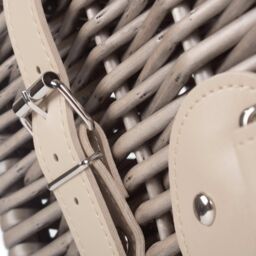 Red Hamper Wicker 51cm Antique Wash Picnic Basket in Grey - thumbnail 5