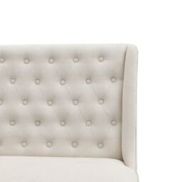Living and Home Beige Upholstered Tufted Dining Bench 138cm - thumbnail 9
