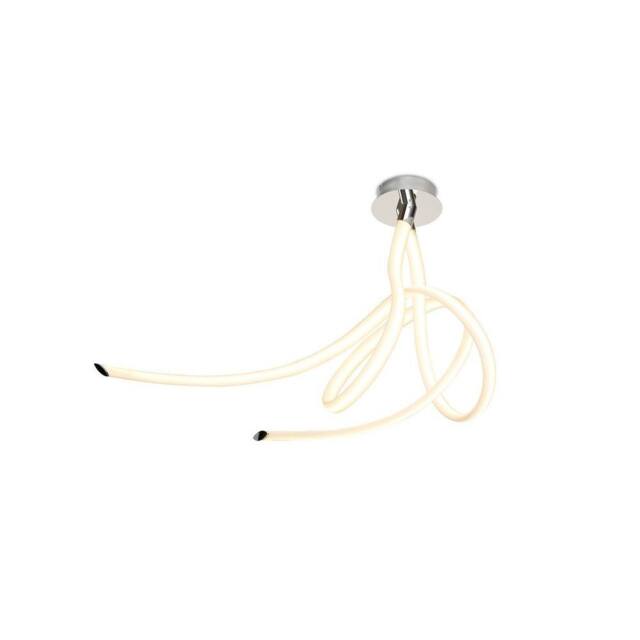 Netlighting Armonia Semi Flush Ceiling Chrome 60W 4500lm LED Frosted Acrylic in White - image 1