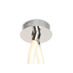 Netlighting Armonia Semi Flush Ceiling Chrome 60W 4500lm LED Frosted Acrylic in White - thumbnail 3