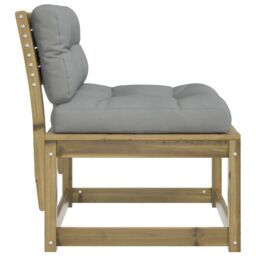 Berkfield Home Garden Sofa with Cushions Impregnated Wood Pine in Brown - thumbnail 6