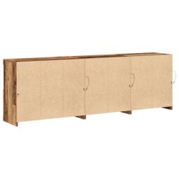 Berkfield Home Sideboard with LED Lights Old Wood 202x37x67 cm Engineered Wood in Brown - Size: 202 x 37 x 67 cm - thumbnail 8