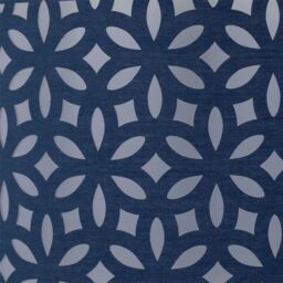 First Choice Lighting Chrome Tripod Table Lamp with Navy Blue Laser Cut Shade in Silver - thumbnail 4
