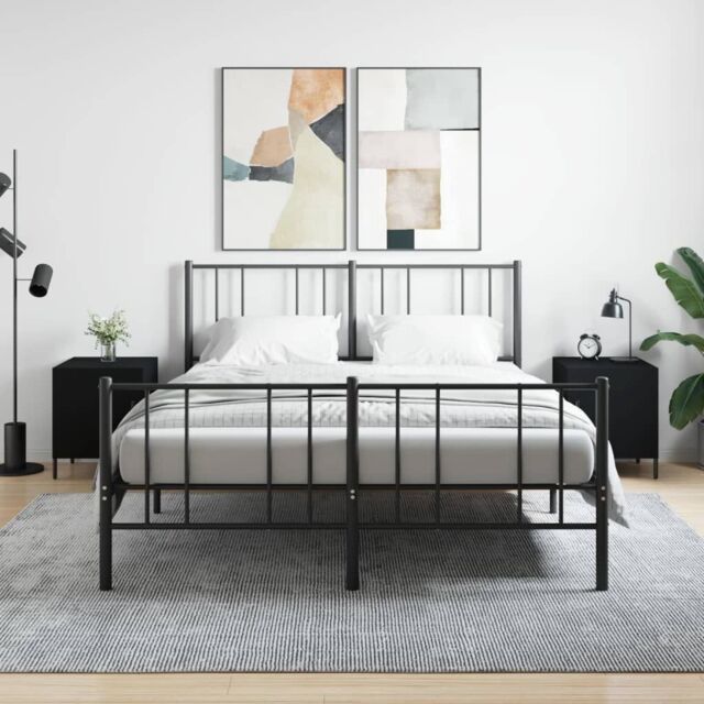 Berkfield Home Bedside Cabinets 2 pcs Black 40x40x50 cm Engineered Wood - Size: 40 x 40 x 50 cm - image 1