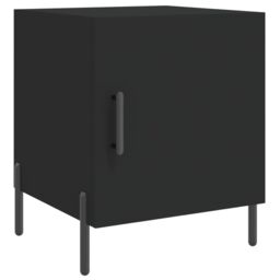 Berkfield Home Bedside Cabinets 2 pcs Black 40x40x50 cm Engineered Wood - Size: 40 x 40 x 50 cm - thumbnail 5