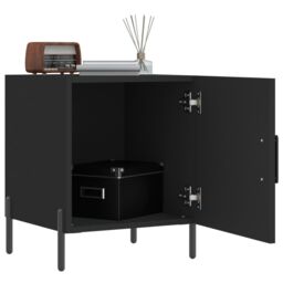 Berkfield Home Bedside Cabinets 2 pcs Black 40x40x50 cm Engineered Wood - Size: 40 x 40 x 50 cm - thumbnail 3