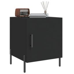 Berkfield Home Bedside Cabinets 2 pcs Black 40x40x50 cm Engineered Wood - Size: 40 x 40 x 50 cm - thumbnail 4