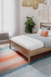 Kukoon Blue Abstract Soft Washable & Liquid Repellent Living Room Area Rug in Duck Egg Blue - Size: 120 cm x 170 cm - thumbnail 2