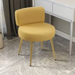 KORVIXA Yellow Linen Dressing Table Chair Bedroom - Size: 100 cm x 100 cm - thumbnail 5