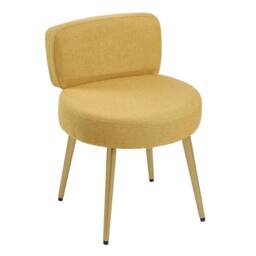 KORVIXA Yellow Linen Dressing Table Chair Bedroom - Size: 100 cm x 100 cm - thumbnail 1