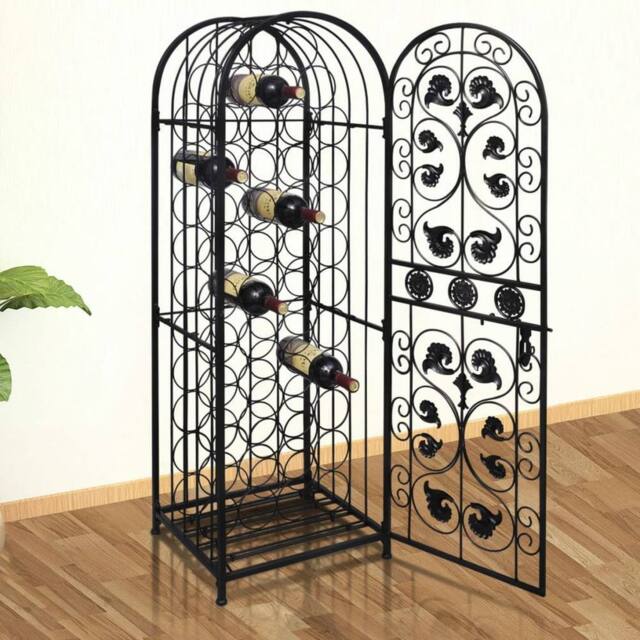 Berkfield Home Wine Rack for 45 Bottles Metal in Black - image 1