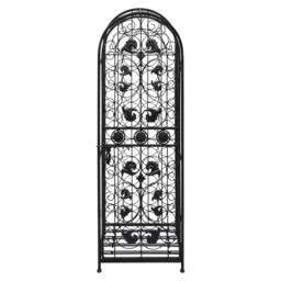 Berkfield Home Wine Rack for 45 Bottles Metal in Black - thumbnail 4