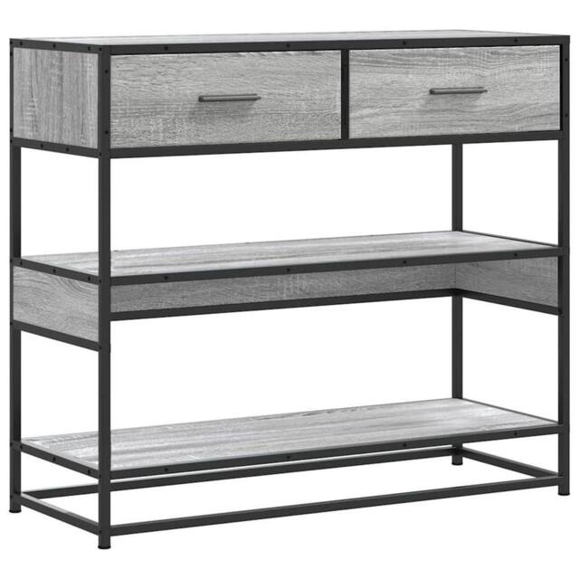 Berkfield Home Console Table Grey Sonoma 90x35x80 cm Engineered Wood - Size: 90 x 35 x 80 cm - image 1