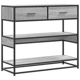 Berkfield Home Console Table Grey Sonoma 90x35x80 cm Engineered Wood - Size: 90 x 35 x 80 cm - thumbnail 1