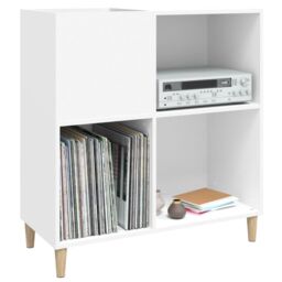 Berkfield Home Record Cabinet White 84.5x38x89 cm Engineered Wood - thumbnail 4