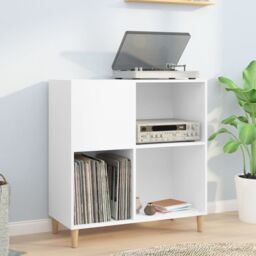 Berkfield Home Record Cabinet White 84.5x38x89 cm Engineered Wood