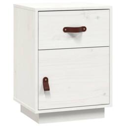 Berkfield Home Bedside Cabinets 2 pcs White 40x34x55 cm Solid Wood Pine - Size: 40 x 34 x 55 cm - thumbnail 5