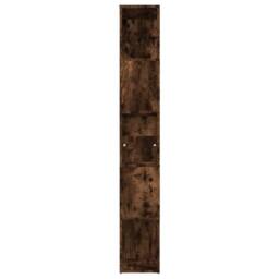Berkfield Home Book Cabinet Smoked Oak 45x24x160 cm Engineered Wood in Brown - Size: 45 x 24 x 160 cm - thumbnail 6