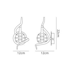 Netlighting Dali Wall Lamp Switched 1 Light G9 Polished Chrome in Silver - thumbnail 2