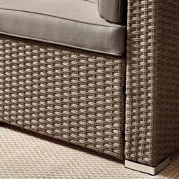 FurnitureboxUK Orlando 6 Seat Modular Outdoor Garden Rattan Sofa in Brown - thumbnail 7
