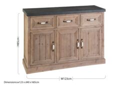 Orsina Wooden Sideboard, Mid Century Modern Sideboard, Solid Wood Sideboard, Delivered Fully Assembled in Natural - thumbnail 2