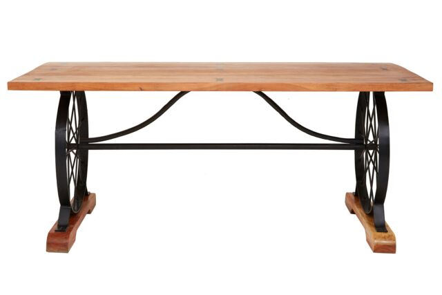 Orsina Distinctive Sturdy Acacia Wood Dining Table For Livingrooms, Unique Rectangular Wooden Table For Patio in Brown - image 1