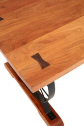 Orsina Distinctive Sturdy Acacia Wood Dining Table For Livingrooms, Unique Rectangular Wooden Table For Patio in Brown - thumbnail 4