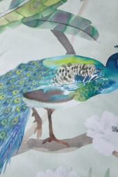 Soiree 'Peacock Jungle' 100% Cotton Sateen Duvet Cover Set in Green - Size: Super King - thumbnail 4