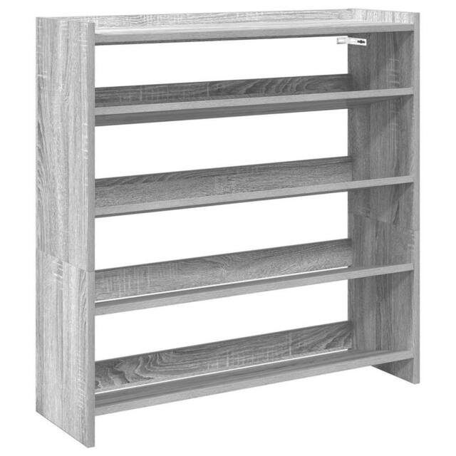 Berkfield Home Shoe Rack Grey Sonoma 80x25x81 cm Engineered Wood - Size: 80 x 25 x 81 cm - image 1