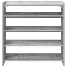 Berkfield Home Shoe Rack Grey Sonoma 80x25x81 cm Engineered Wood - Size: 80 x 25 x 81 cm - thumbnail 4