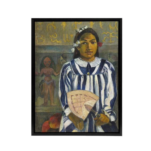 "Artery8 The Ancestors of Tehamana Paul Gauguin Framed Canvas Wall Art Print - Size: W12"" x H16""" - image 1