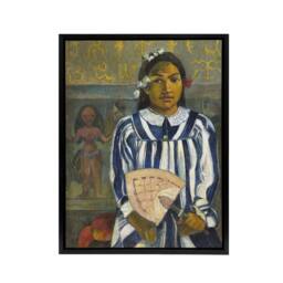 "Artery8 The Ancestors of Tehamana Paul Gauguin Framed Canvas Wall Art Print - Size: W12"" x H16""" - thumbnail 1