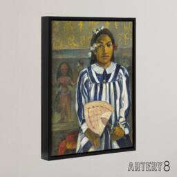 "Artery8 The Ancestors of Tehamana Paul Gauguin Framed Canvas Wall Art Print - Size: W12"" x H16""" - thumbnail 2