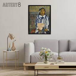 "Artery8 The Ancestors of Tehamana Paul Gauguin Framed Canvas Wall Art Print - Size: W12"" x H16""" - thumbnail 3